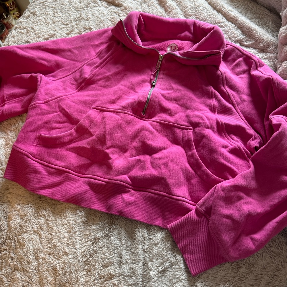 LULULEMON SCUBA M/L barely worn | athletica Pink Half-Zip Jacket sonic pink